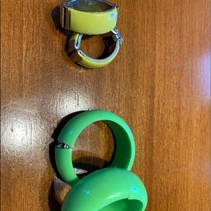 Vintage Plastic Clip On Earrings